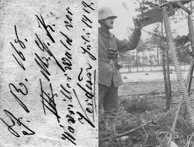 Albert Schumann vor Verdun Juli 1917